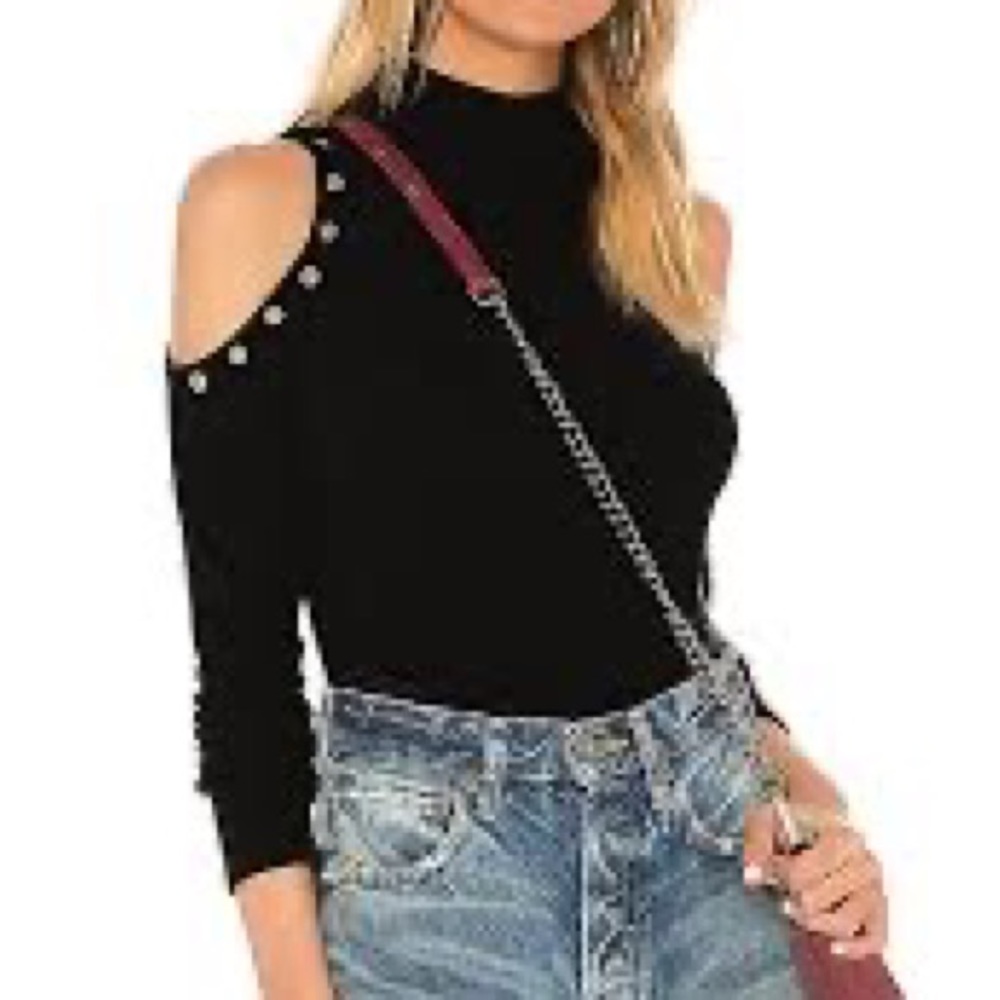 Carmen By Carmen Marc Valvo
Cold-Shoulder Turtleneck Sweater